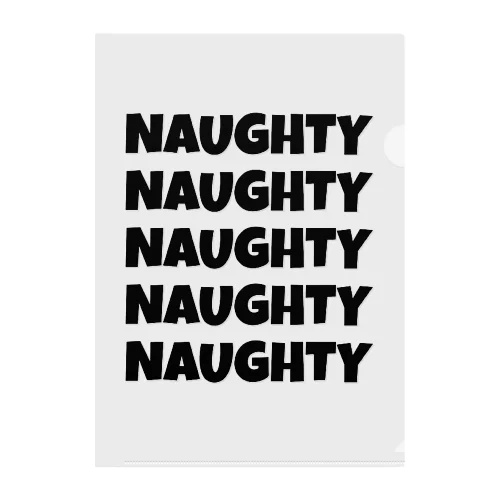 NAUGHTY 5ロゴ(BLK) Clear File Folder