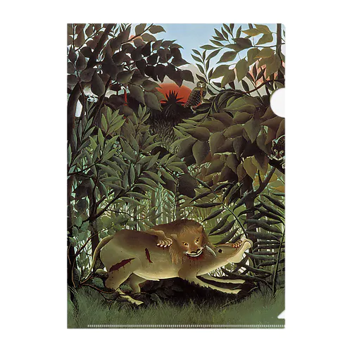 飢えたライオン / The Hungry Lion Throws Itself on the Antelope Clear File Folder