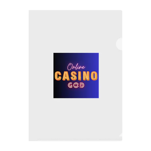 CASINO GOD ロゴ - ロイヤルブルー Clear File Folder