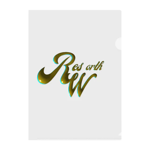 resworth LOGO エンボイスゴールドversion Clear File Folder