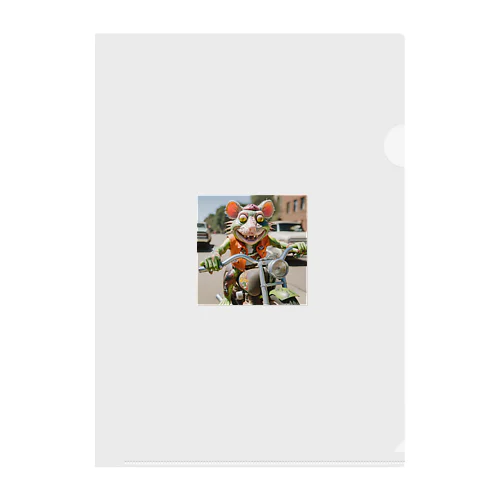バイクに乗ったラットフィンク Clear File Folder
