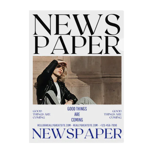 NEWS PAPER Clear File Folder