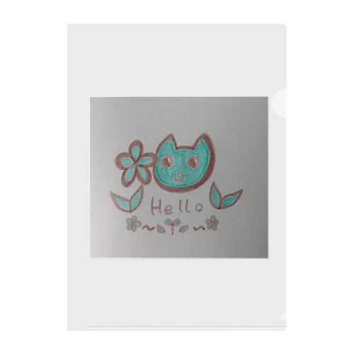 チョコミン党のちょこみんねこ Clear File Folder