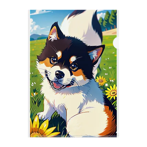 可愛い犬グッズ Clear File Folder