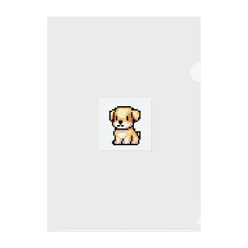 ドット絵の子犬 Clear File Folder