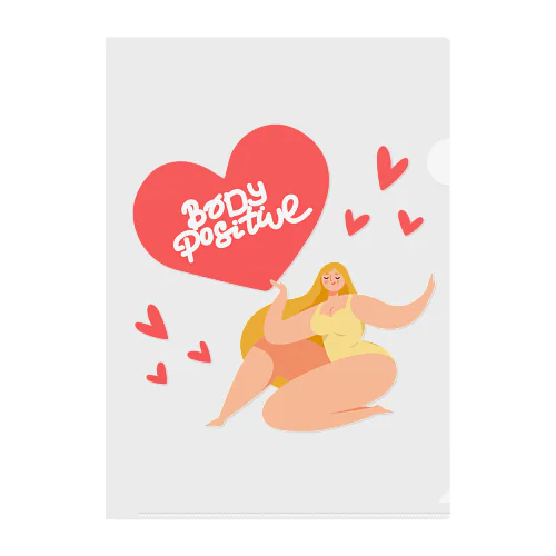 Body Positive Clear File Folder