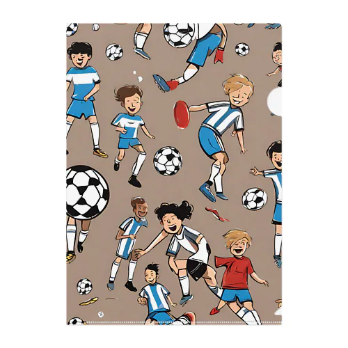 サッカー小僧 Clear File Folder