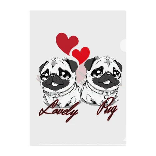 ＬＯＶＥＬＹ　ＰＵＧ（ラブリーパグ） 클리어파일