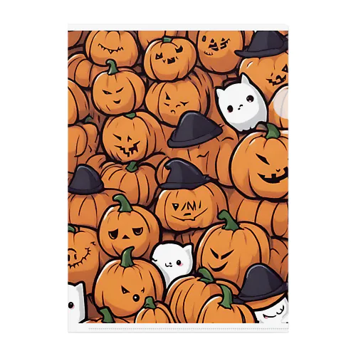 ハロウィン　かぼちゃグッズ Clear File Folder