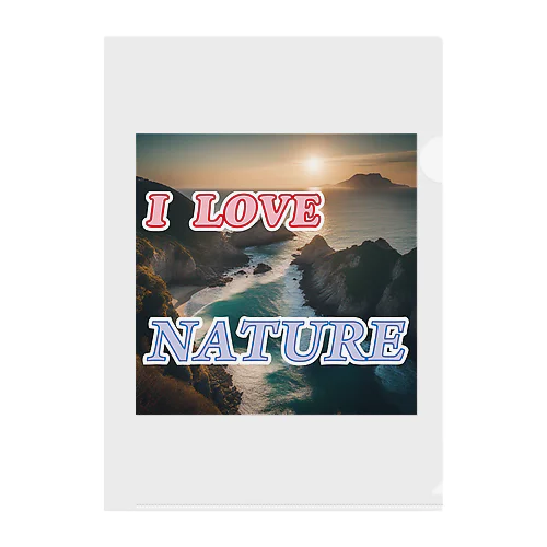 I LOVE NATURE Clear File Folder