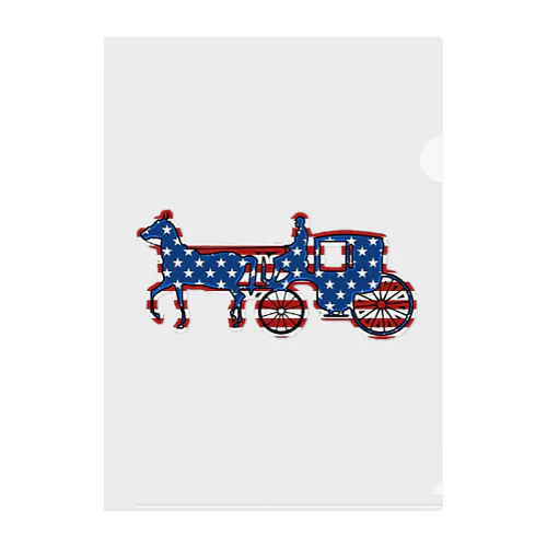 馬車　Flag of the United States Clear File Folder