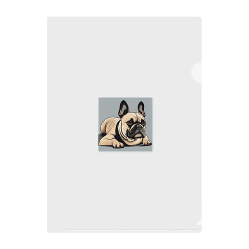 french bulldog Clear File Folder