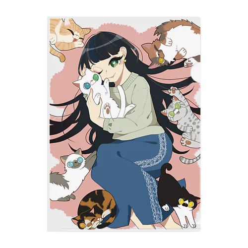 猫って最高！！ Clear File Folder