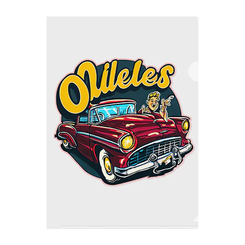 OLDIES　　50’ｓ ＣＡＲ Clear File Folder