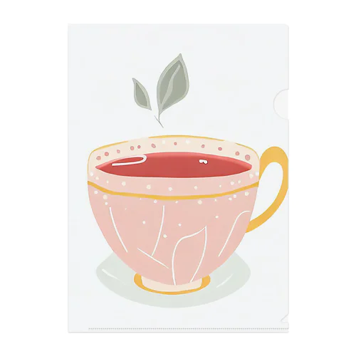 飲み物シリーズ　紅茶 Clear File Folder