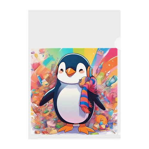 笑顔のペンギン Clear File Folder