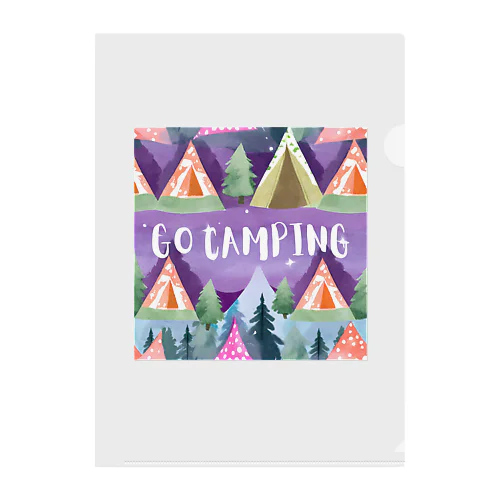 カラフルテントでGO CAMPING クリアファイル