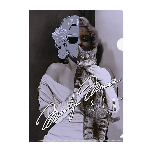 MarilynMonroe　&　CAT Clear File Folder