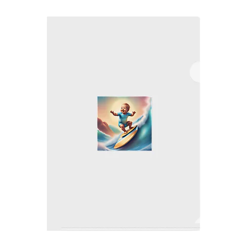 Baby surf Clear File Folder