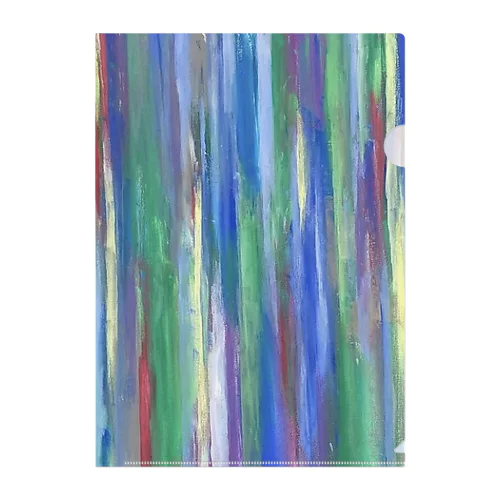 虹色の滝 クリアファイル