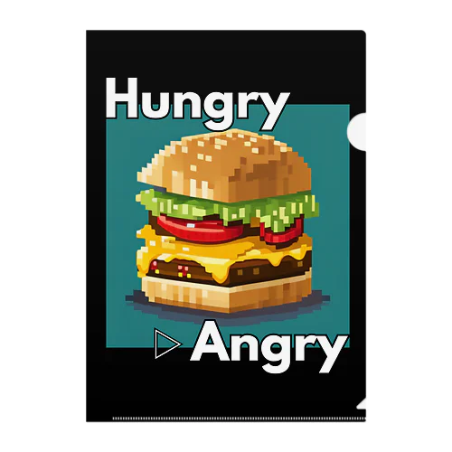 【ハンバーガー】hAngry  クリアファイル