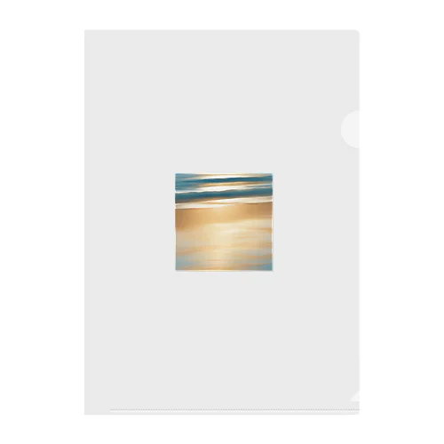 海岸線のイラストグッズ Clear File Folder