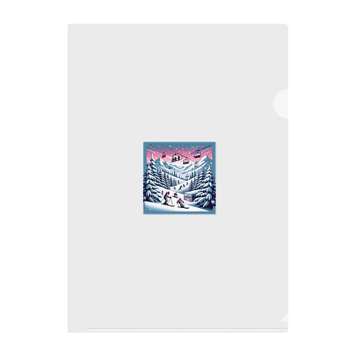 雪の楽園 Clear File Folder