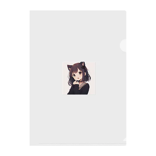 猫耳っ娘 Clear File Folder