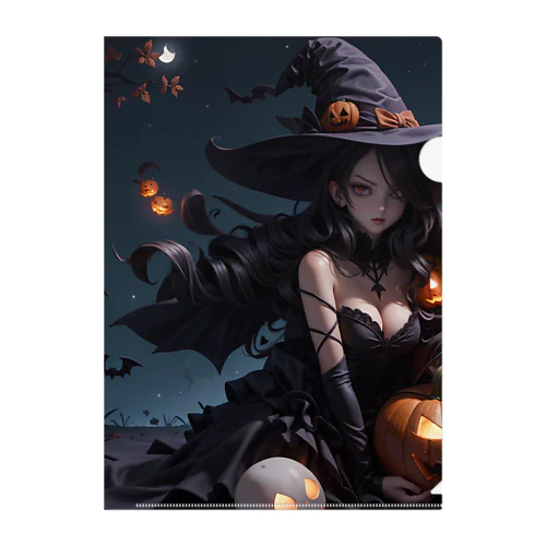 ハロウィン　魔女 Clear File Folder