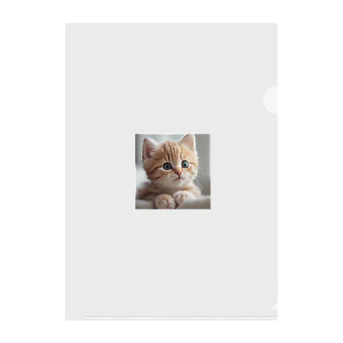 癒される猫のイラスト Clear File Folder