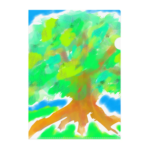 大きな木  お話の世界  【虹色空うさぎ】 Clear File Folder