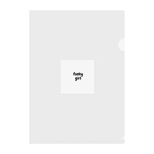 ファンキーガールシリーズ（ブラック） Clear File Folder