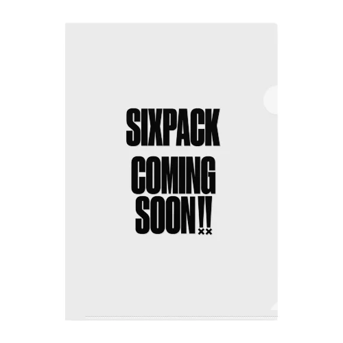 SIXPACK COMINGSOON シックスパック カミングスーン 筋トレ Clear File Folder