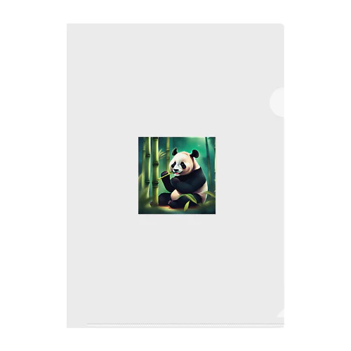 かわいいパンダのイラストグッズ Clear File Folder