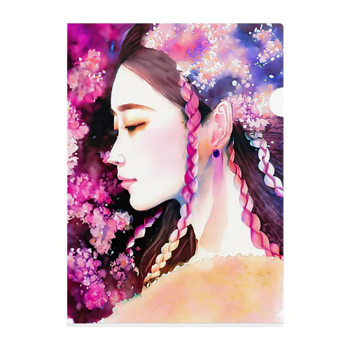 桃色の華 Clear File Folder