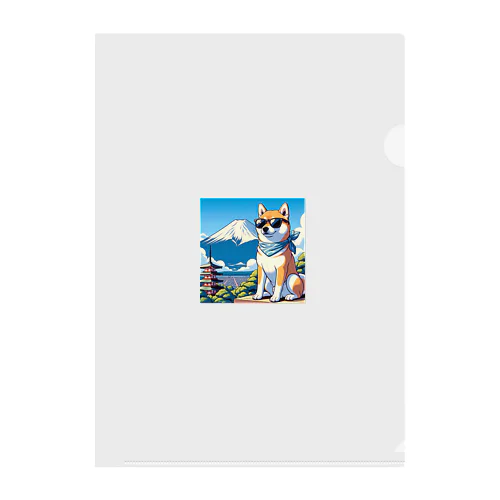 サングラス犬　【銀次郎】 Clear File Folder