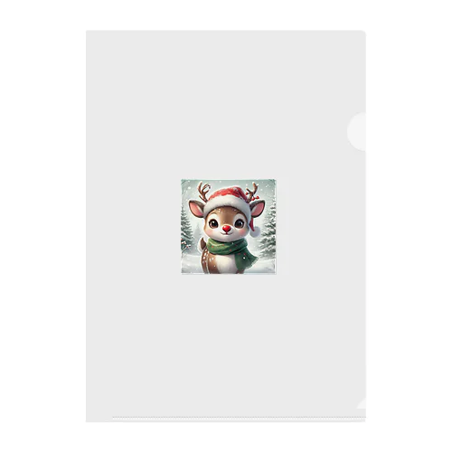 子鹿サンタ Clear File Folder