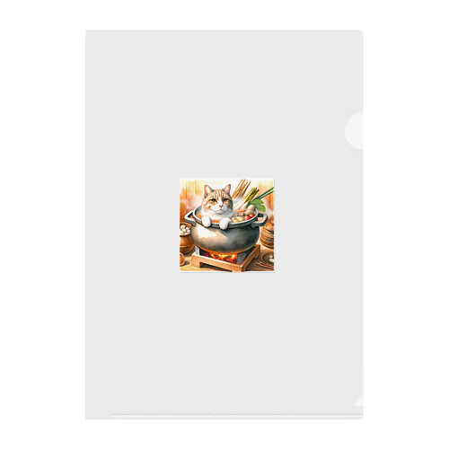 ねこにおでん Clear File Folder