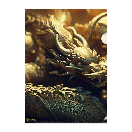 黄金の龍✨ Clear File Folder