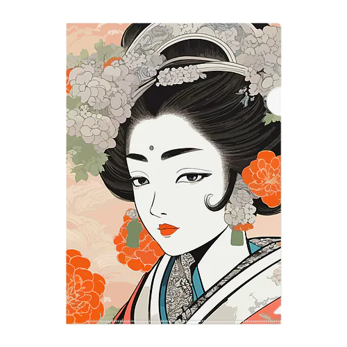 Japanese Courtesan Bloom Tee ”Geisha” クリアファイル