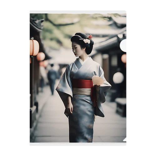 Japanese Courtesan Bloom Tee ”Geisha” クリアファイル