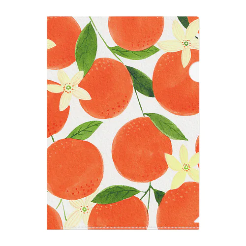 Oranges et fleurs Clear File Folder