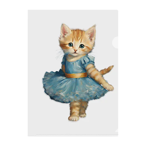 バレリーナの子猫 Clear File Folder