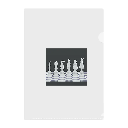 Rabbit Chess Ⅱ white Clear File Folder
