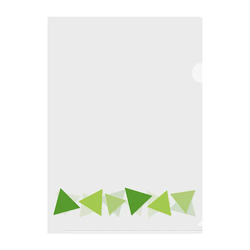 緑色の三角形 クリアファイル