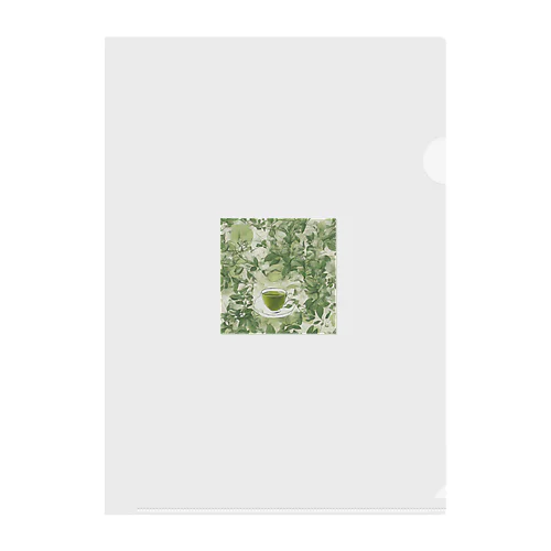 グリーンティーのアート　green tea art Clear File Folder