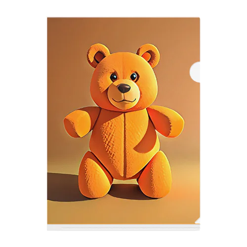 オレンジな熊さん Clear File Folder