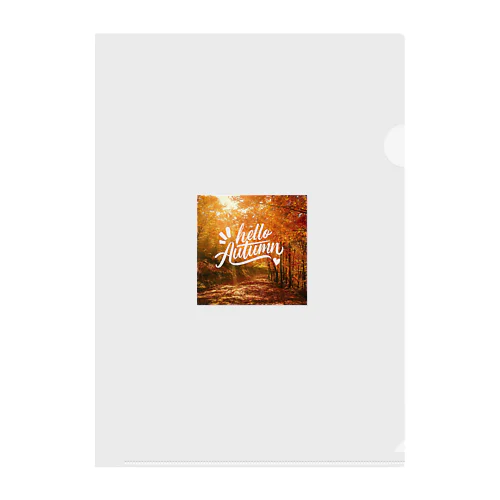 HELLO AUTUMN Clear File Folder