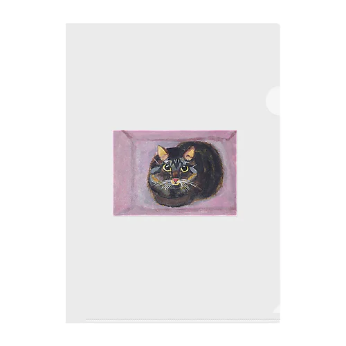 愛猫ポワロ、日本画 Clear File Folder