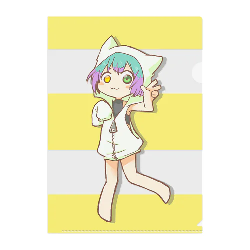 にゃんにゃん Clear File Folder